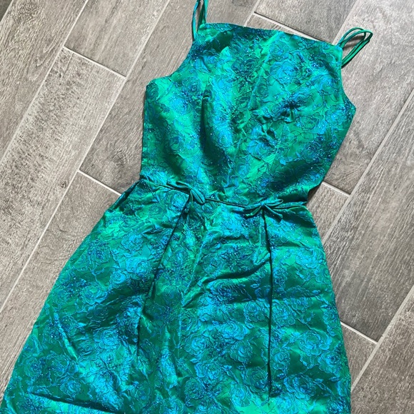 💚SOLD💚Vintage 1955-1963 Union label satin cocktail dress - Picture 7 of 14